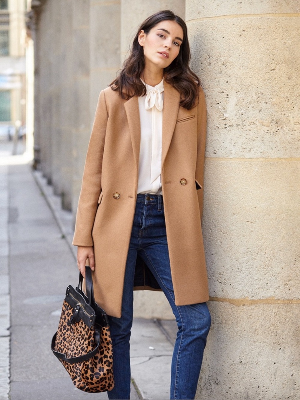 Sezane Joe Wool Coat Camel
